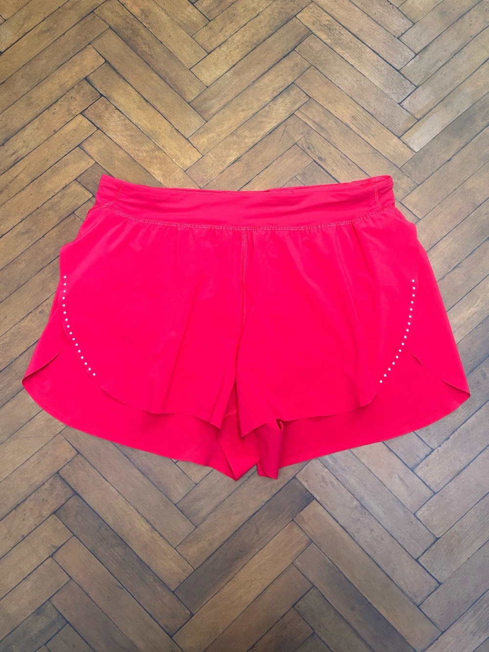 Lululemon Fast And Free High Rise Shorts 3" In Red Glow Size Large